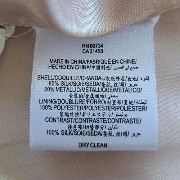 BCBGMaxAzria Kai Strapless Maxi Dress Size 10 Pink Metallic Floral Formal Prom - Picture 8 of 12